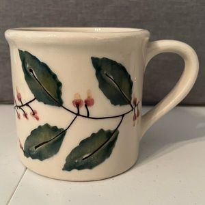 Hartstone Pottery Coffee Mug Leaves and Berries Vintage USA Made 1982
